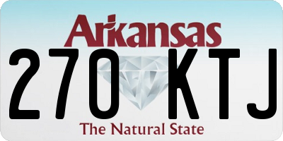 AR license plate 270KTJ