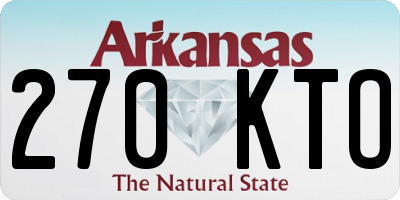 AR license plate 270KTO