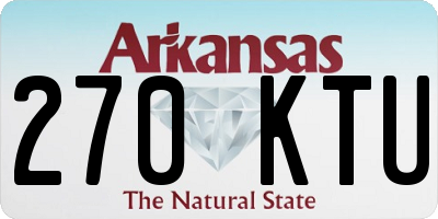 AR license plate 270KTU
