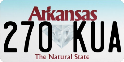 AR license plate 270KUA
