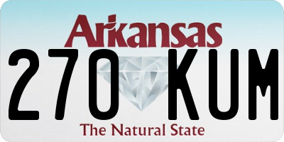 AR license plate 270KUM
