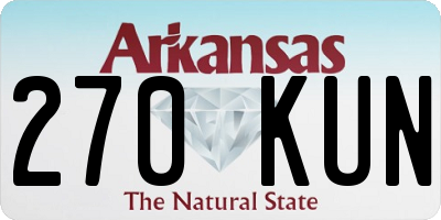 AR license plate 270KUN
