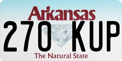 AR license plate 270KUP