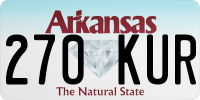 AR license plate 270KUR
