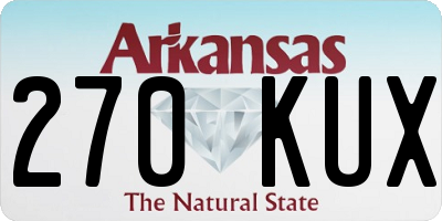 AR license plate 270KUX