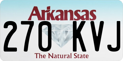 AR license plate 270KVJ