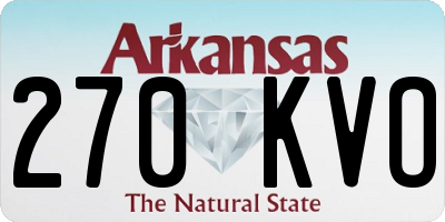 AR license plate 270KVO
