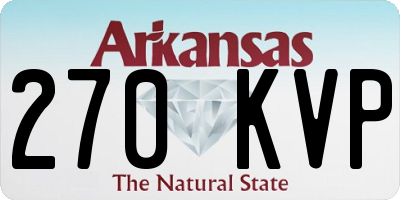 AR license plate 270KVP