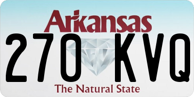 AR license plate 270KVQ