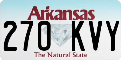 AR license plate 270KVY