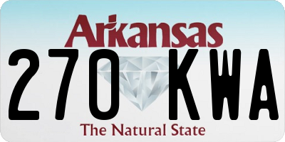 AR license plate 270KWA