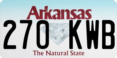 AR license plate 270KWB