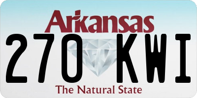 AR license plate 270KWI
