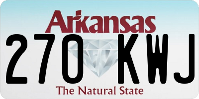 AR license plate 270KWJ