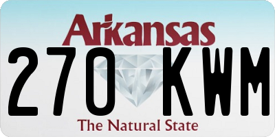AR license plate 270KWM