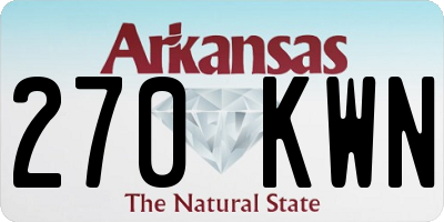 AR license plate 270KWN