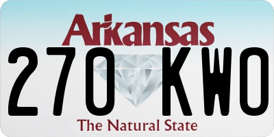 AR license plate 270KWO