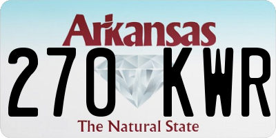 AR license plate 270KWR