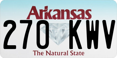 AR license plate 270KWV