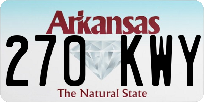 AR license plate 270KWY