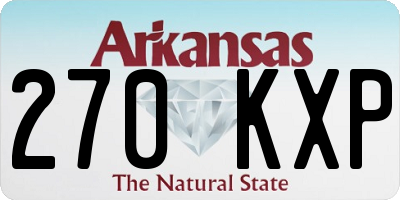 AR license plate 270KXP