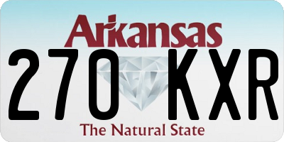 AR license plate 270KXR