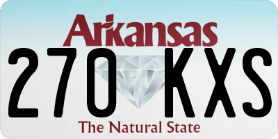 AR license plate 270KXS