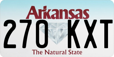 AR license plate 270KXT