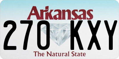 AR license plate 270KXY