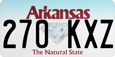 AR license plate 270KXZ