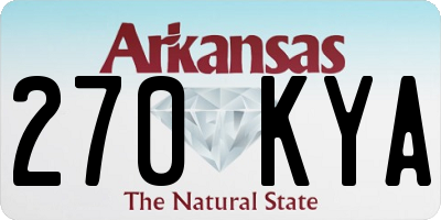 AR license plate 270KYA