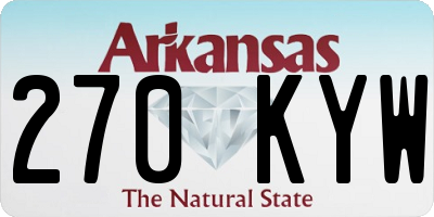 AR license plate 270KYW