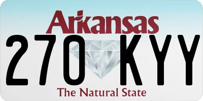AR license plate 270KYY