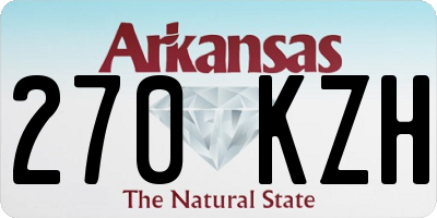 AR license plate 270KZH