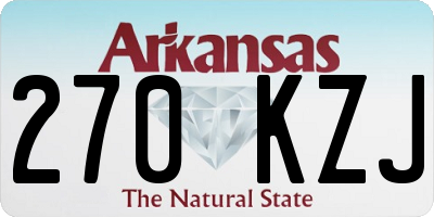 AR license plate 270KZJ