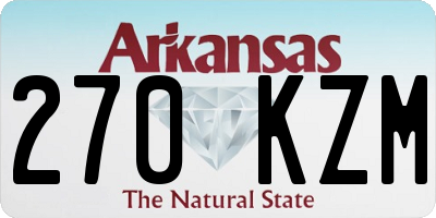 AR license plate 270KZM