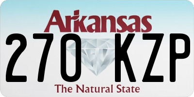 AR license plate 270KZP