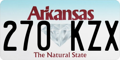 AR license plate 270KZX