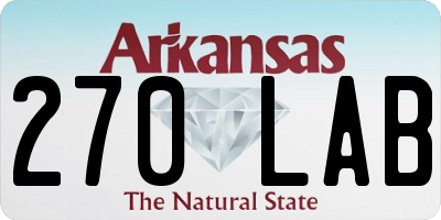 AR license plate 270LAB