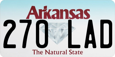 AR license plate 270LAD