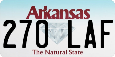 AR license plate 270LAF
