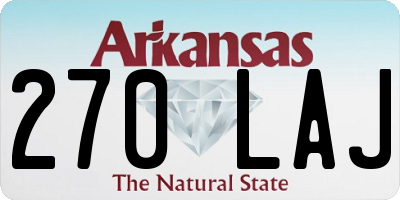 AR license plate 270LAJ