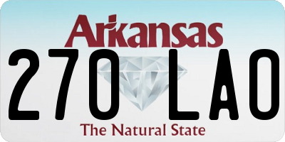 AR license plate 270LAO