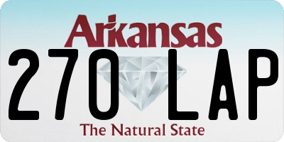 AR license plate 270LAP
