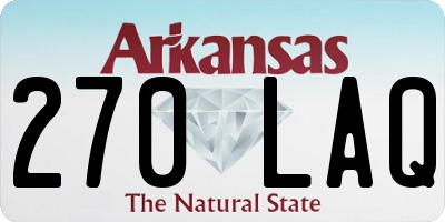 AR license plate 270LAQ