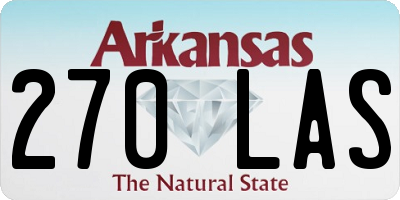 AR license plate 270LAS
