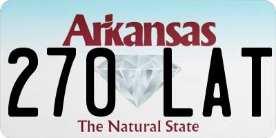 AR license plate 270LAT