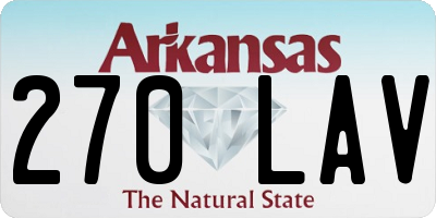 AR license plate 270LAV