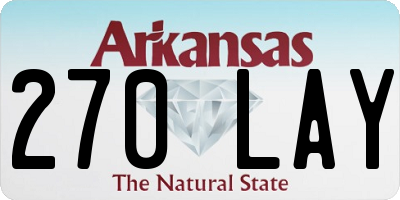 AR license plate 270LAY