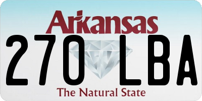 AR license plate 270LBA